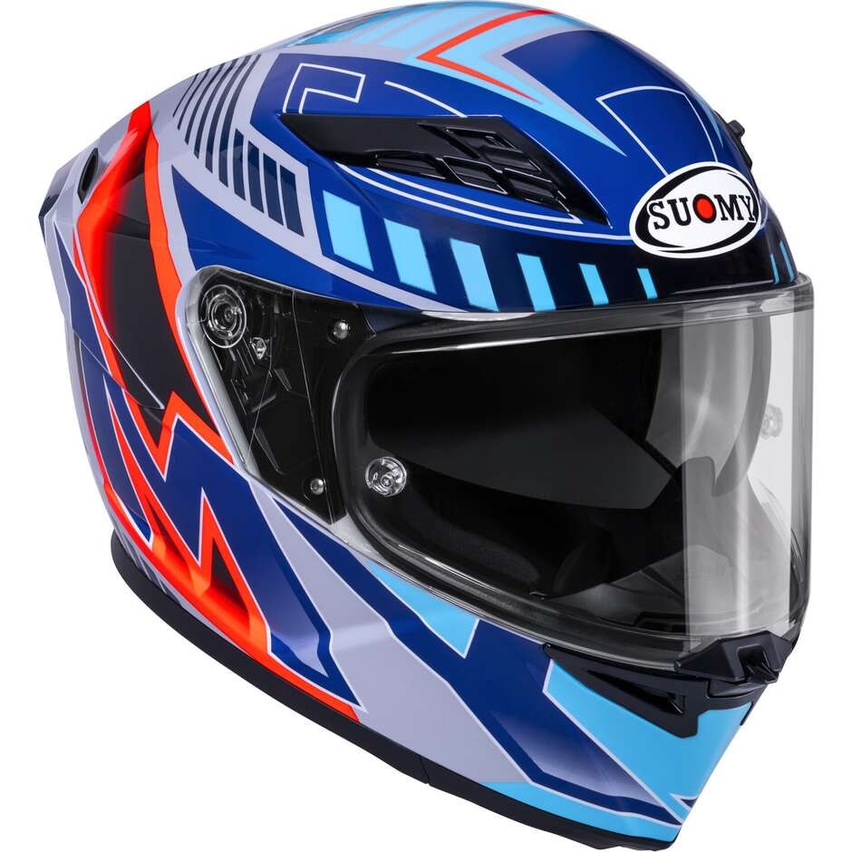Suomy STELLAR 2 DEEPSPACE Full Face Motorcycle Helmet, Grey/Blue