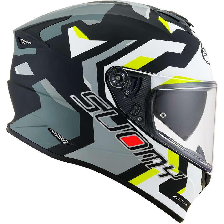 Suomy STELLAR SWIFT Integral Motorcycle Helmet Matt White Yellow