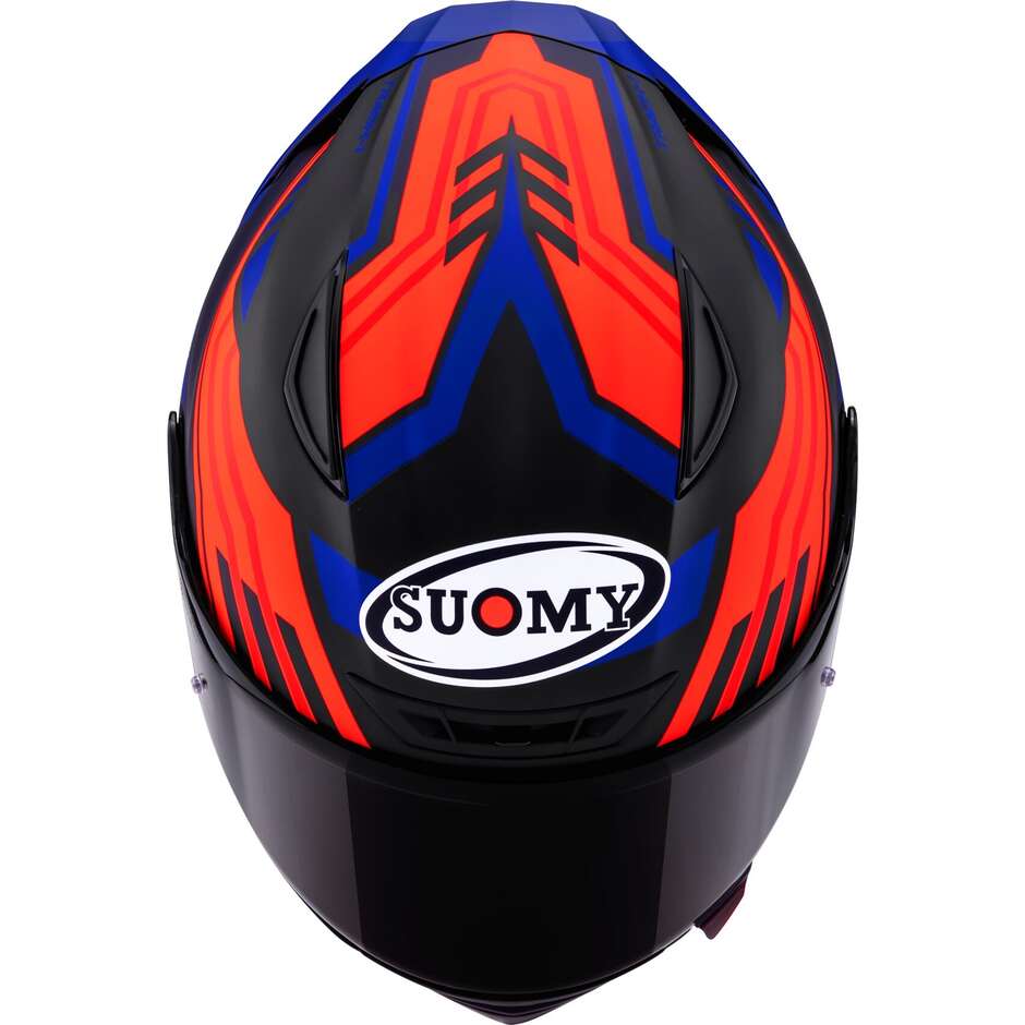 Suomy TRACK-1 FRAMEWORK Full Face Motorcycle Helmet Matte Black Red Blue