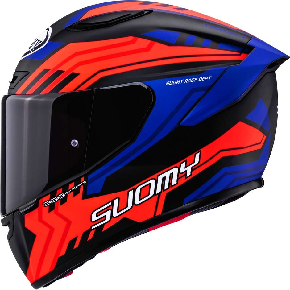 Suomy TRACK-1 FRAMEWORK Full Face Motorcycle Helmet Matte Black Red Blue