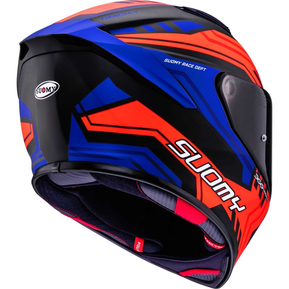 Suomy TRACK-1 FRAMEWORK Full Face Motorcycle Helmet Matte Black Red Blue