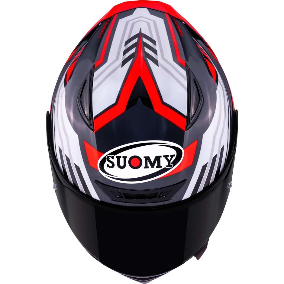 Suomy TRACK-1 FRAMEWORK Full Face Motorcycle Helmet White Red