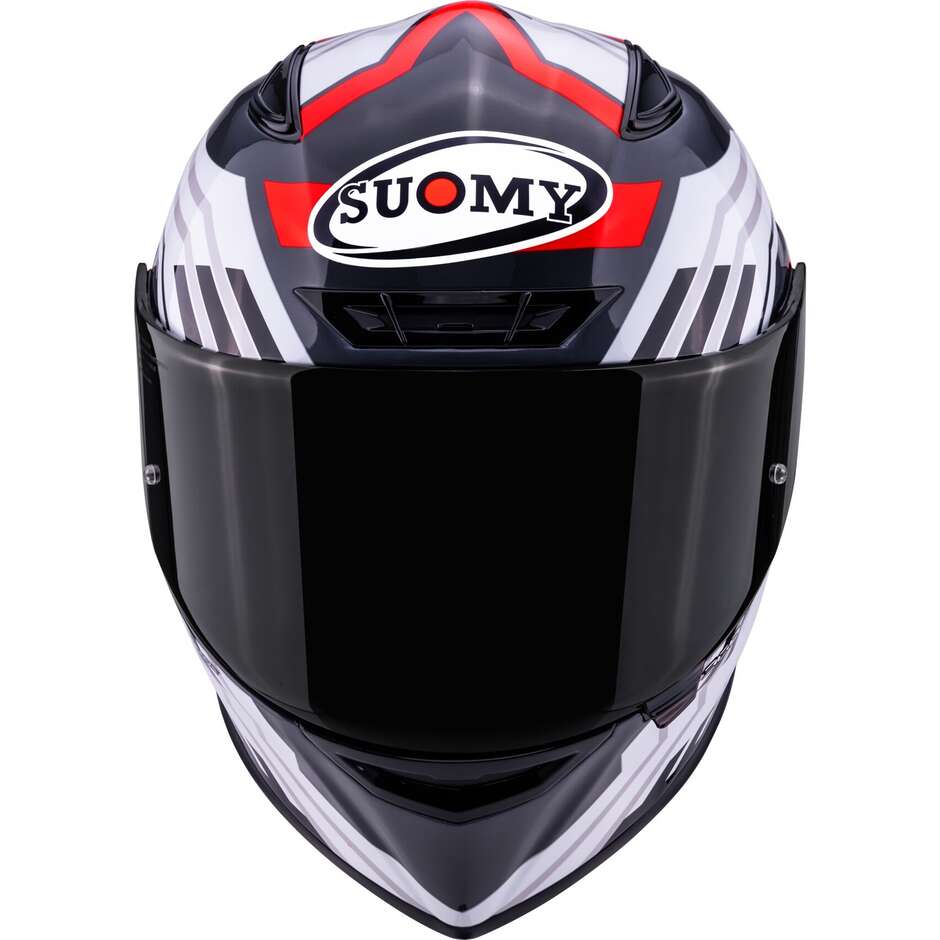 Suomy TRACK-1 FRAMEWORK Full Face Motorcycle Helmet White Red