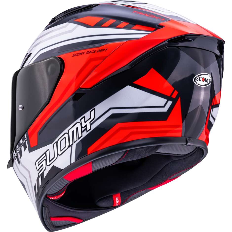 Suomy TRACK-1 FRAMEWORK Full Face Motorcycle Helmet White Red