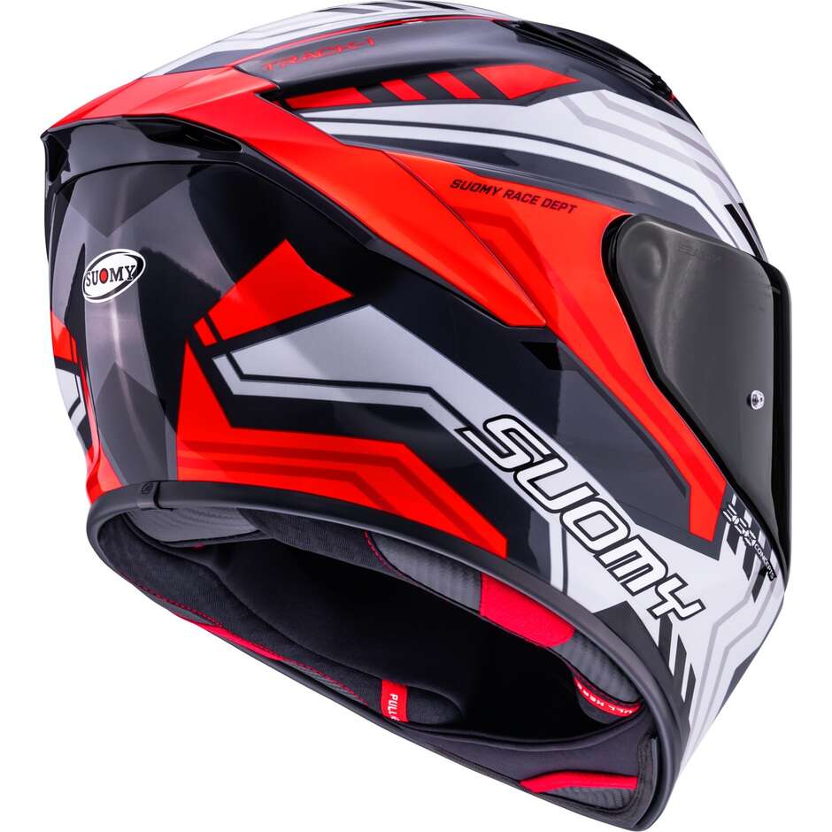 Suomy TRACK-1 FRAMEWORK Full Face Motorcycle Helmet White Red