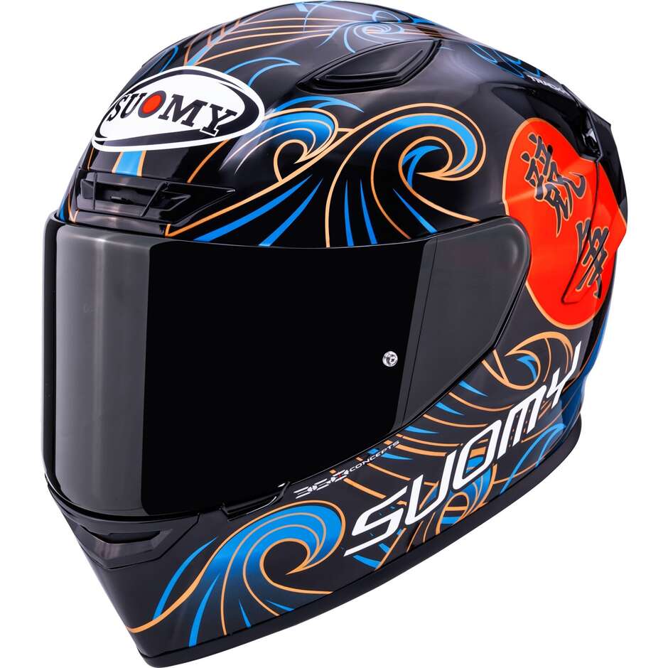 Suomy TRACK-1 WAVES Integralhelm Motorrad Schwarz