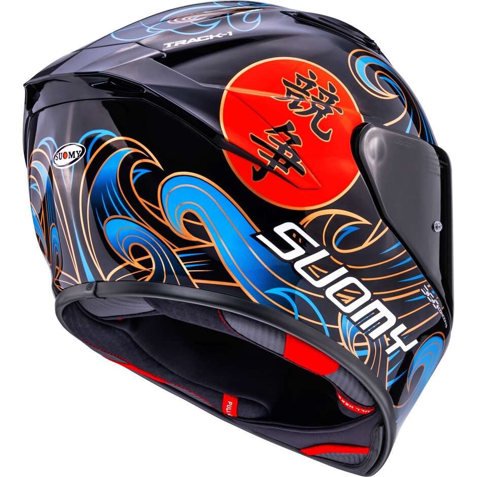 Suomy TRACK-1 WAVES Integralhelm Motorrad Schwarz