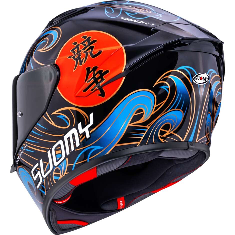 Suomy TRACK-1 WAVES Integralhelm Motorrad Schwarz