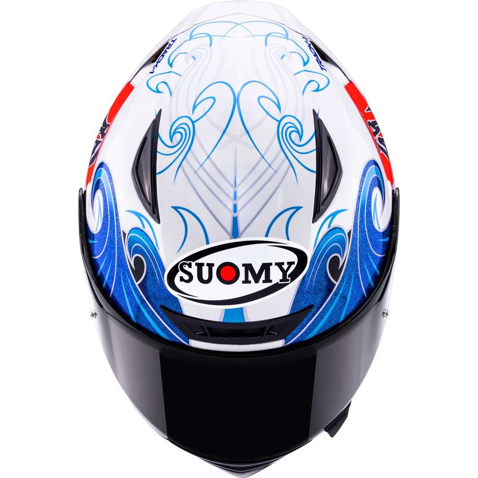 Suomy TRACK-1 WAVES Integralhelm Motorrad Weiß
