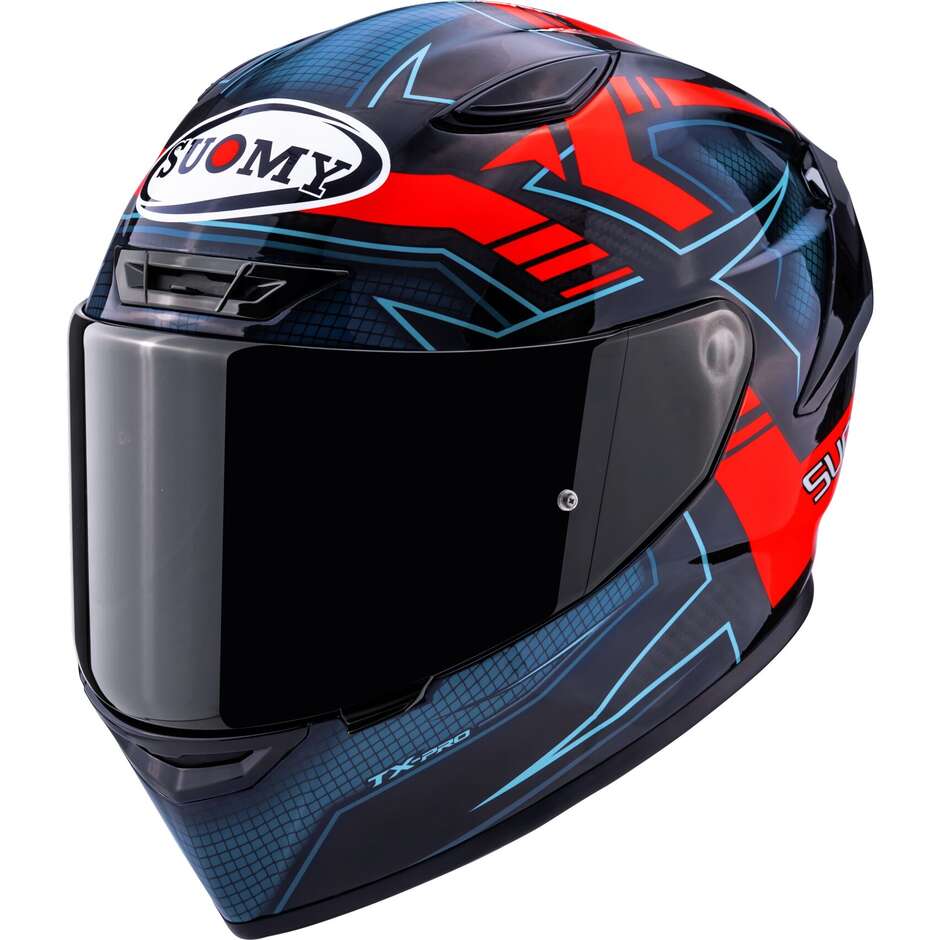 Suomy TX-PRO FLAWLESS Integralhelm für Motorrad, Rot