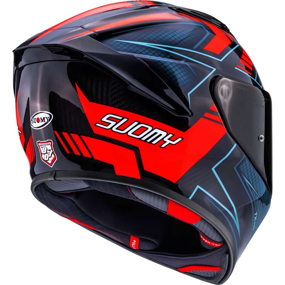 Suomy TX-PRO FLAWLESS Integralhelm für Motorrad, Rot