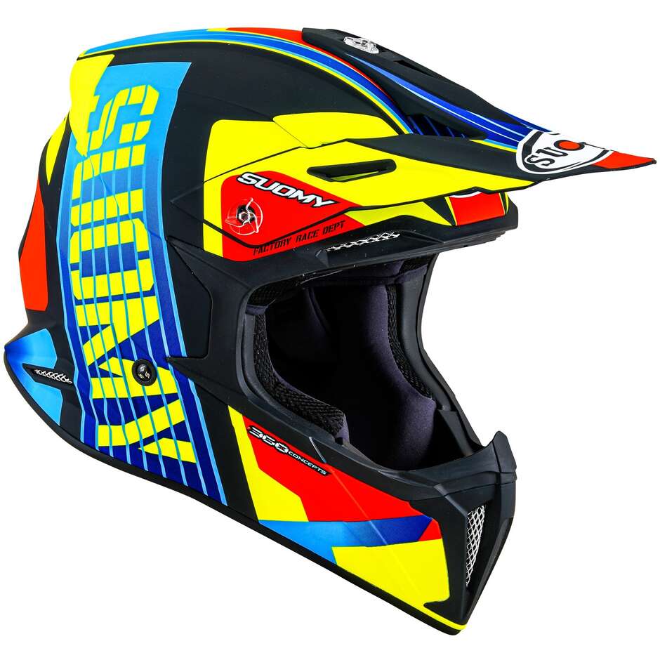 Suomy X-WING AMPED Cross Enduro Motorcycle Helmet Black Light Blue