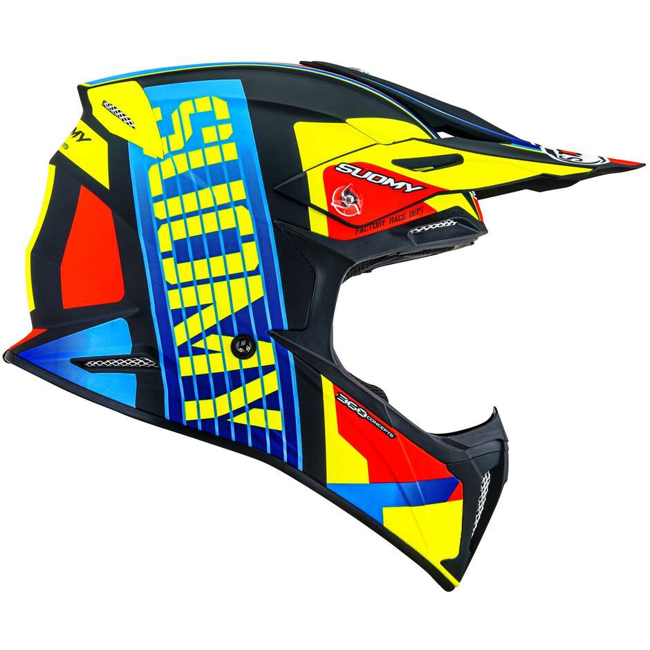Suomy X-WING AMPED Cross Enduro Motorcycle Helmet Black Light Blue