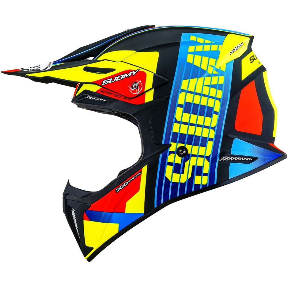 Suomy X-WING AMPED Cross Enduro Motorcycle Helmet Black Light Blue