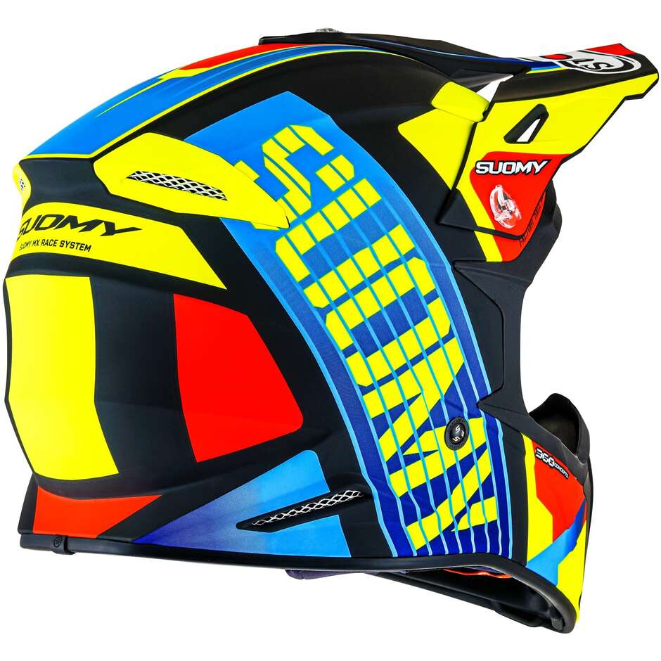 Suomy X-WING AMPED Cross Enduro Motorcycle Helmet Black Light Blue