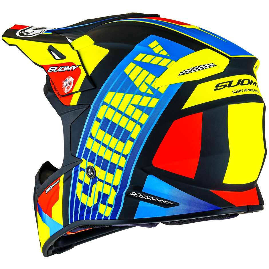 Suomy X-WING AMPED Cross Enduro Motorcycle Helmet Black Light Blue