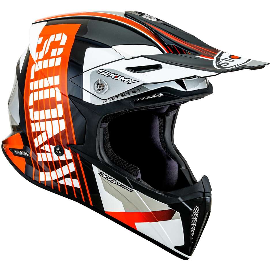 Suomy X-WING AMPED Cross Enduro Motorradhelm Schwarz Orange