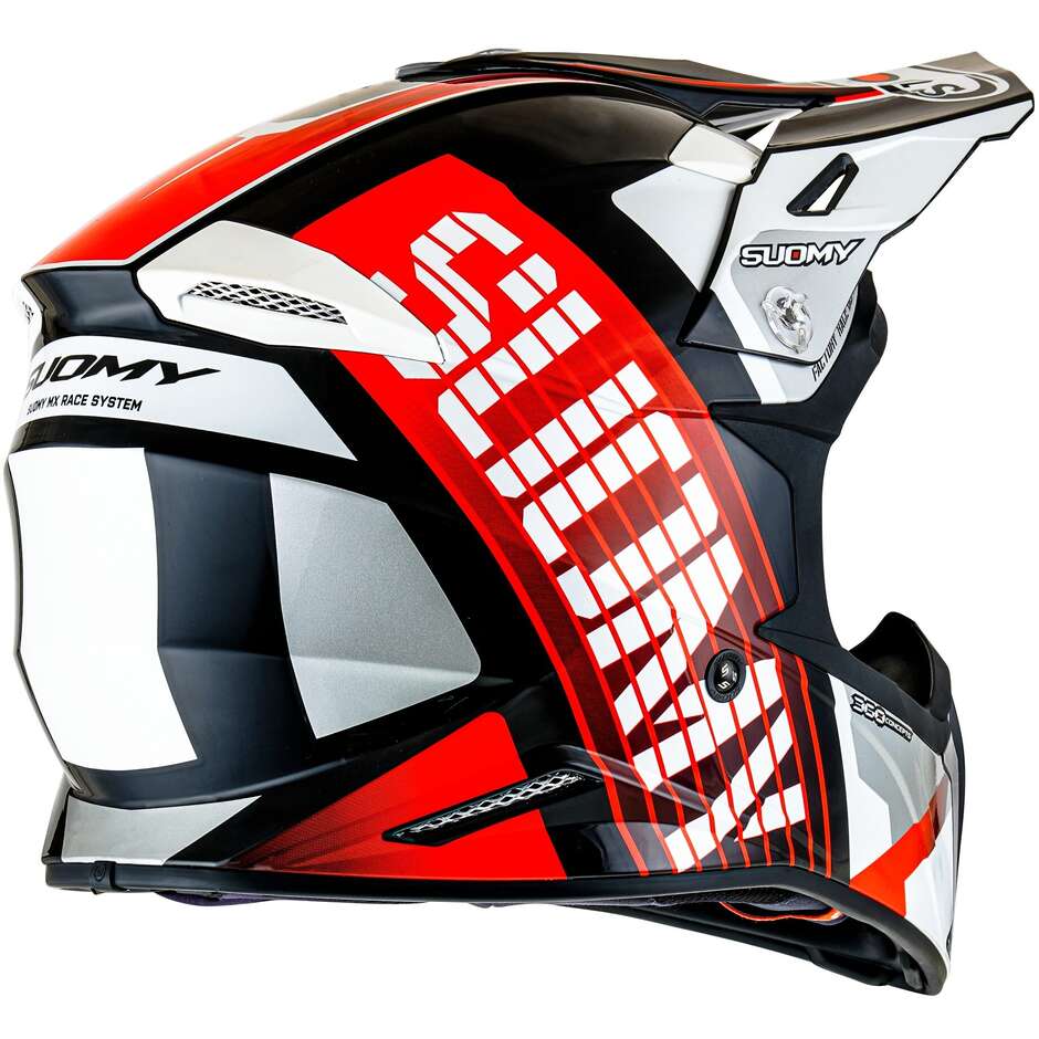 Suomy X-WING AMPED Cross Enduro Motorradhelm Schwarz Rot