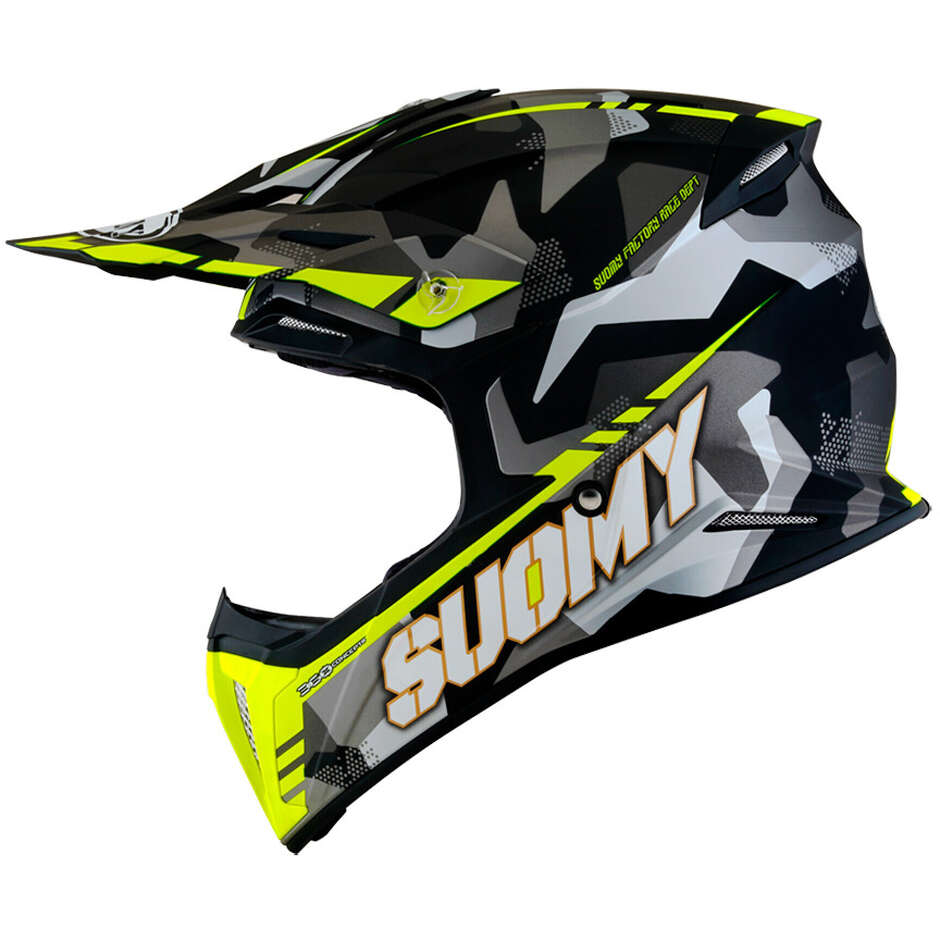 Suomy X-WING Camouflage Matt Yellow Motorcycle Cross Enduro Helmet
