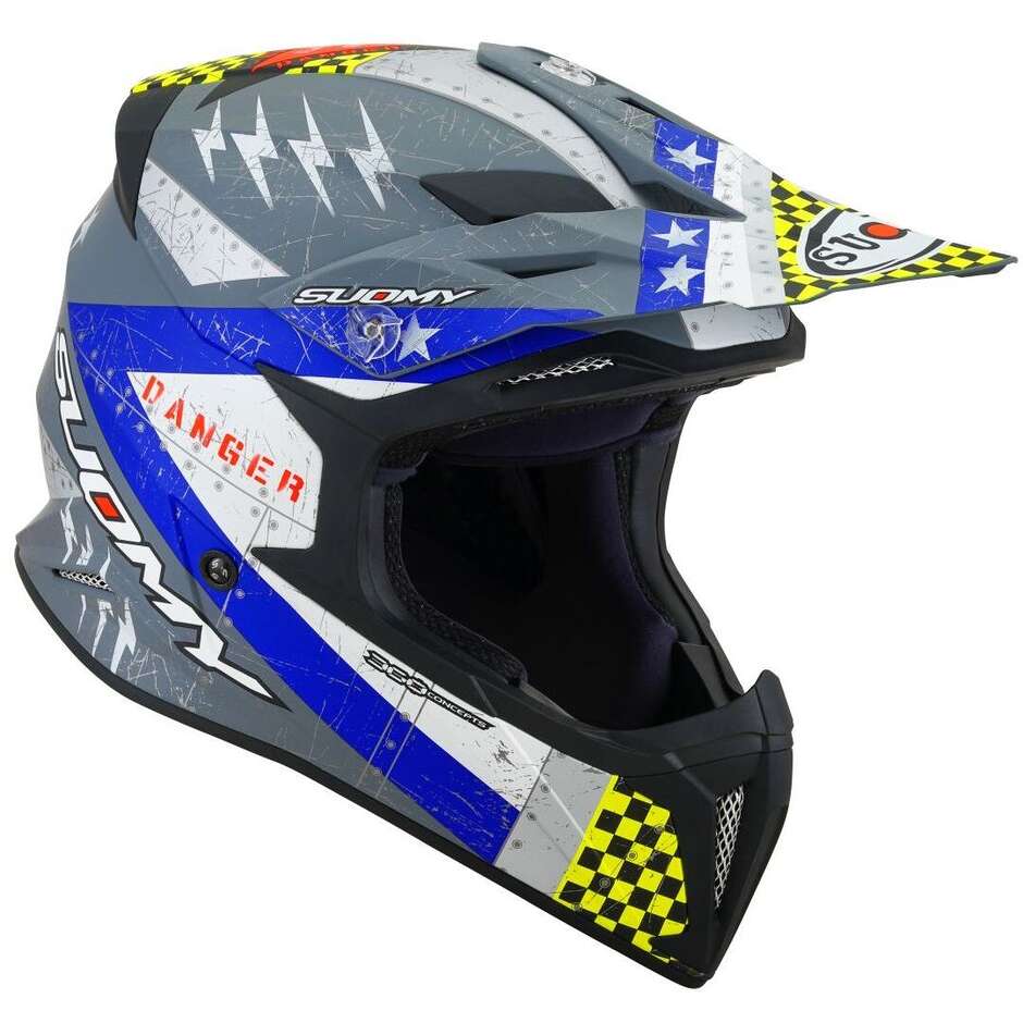 Suomy X-WING JETFIGHTER Cross Enduro Motorradhelm Mattblau
