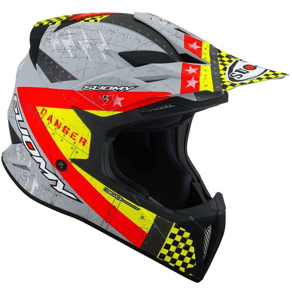 Suomy X-WING JETFIGHTER Mattroter Motorrad-Cross-Enduro-Helm