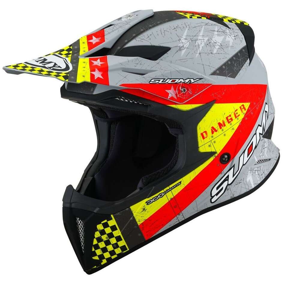 Suomy X-WING JETFIGHTER Mattroter Motorrad-Cross-Enduro-Helm