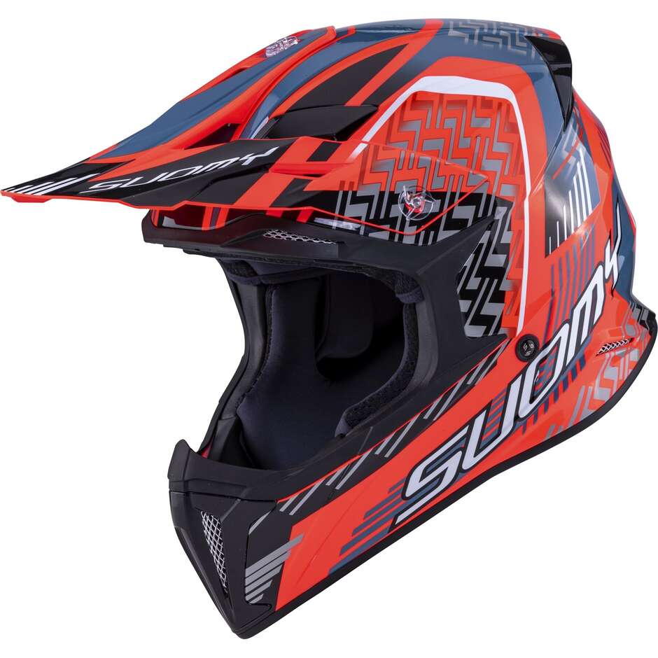 Suomy X-WING MOTLEY Rot Schwarz Motorrad Crosshelm