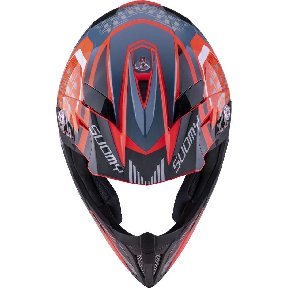 Suomy X-WING MOTLEY Rot Schwarz Motorrad Crosshelm
