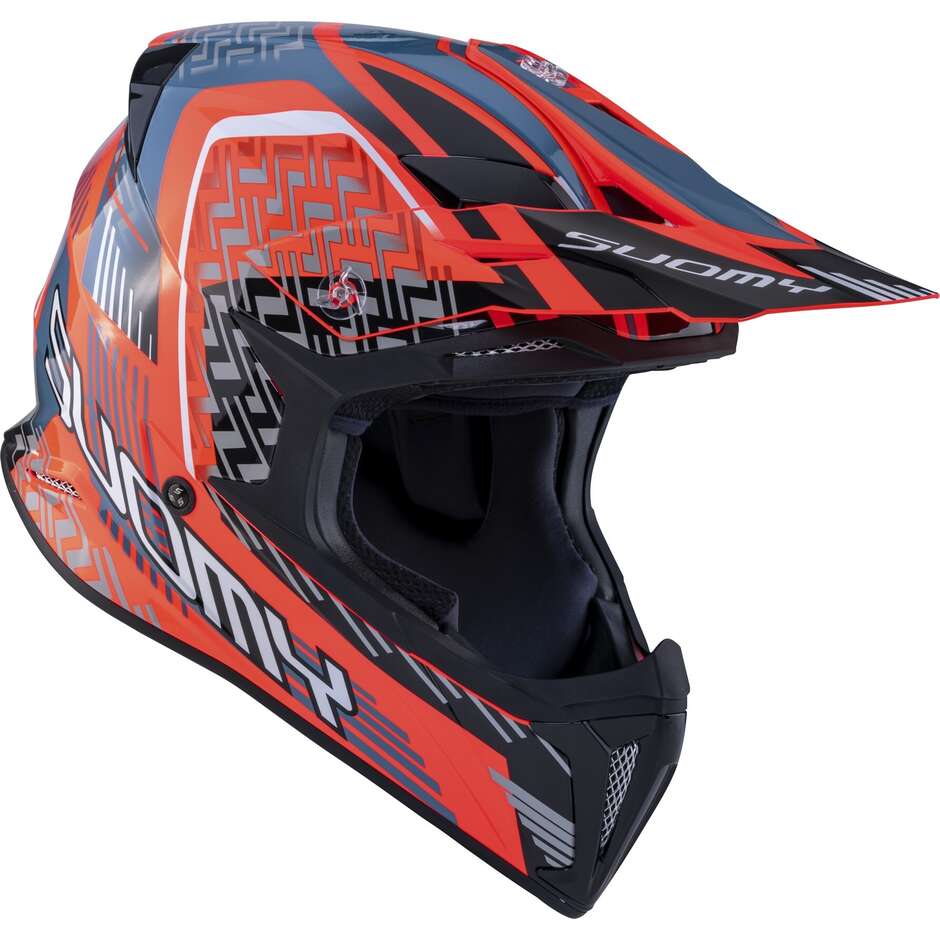 Suomy X-WING MOTLEY Rot Schwarz Motorrad Crosshelm