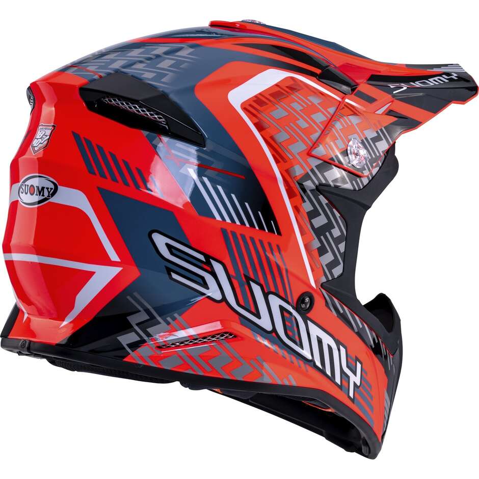 Suomy X-WING MOTLEY Rot Schwarz Motorrad Crosshelm