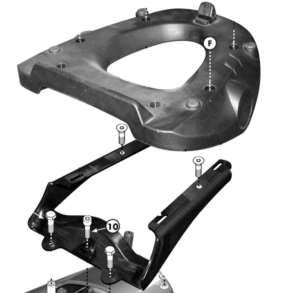 Support arrière pour top case Monolock Givi SR116M Pour SUZUKI GSR 600 (06 > 11)