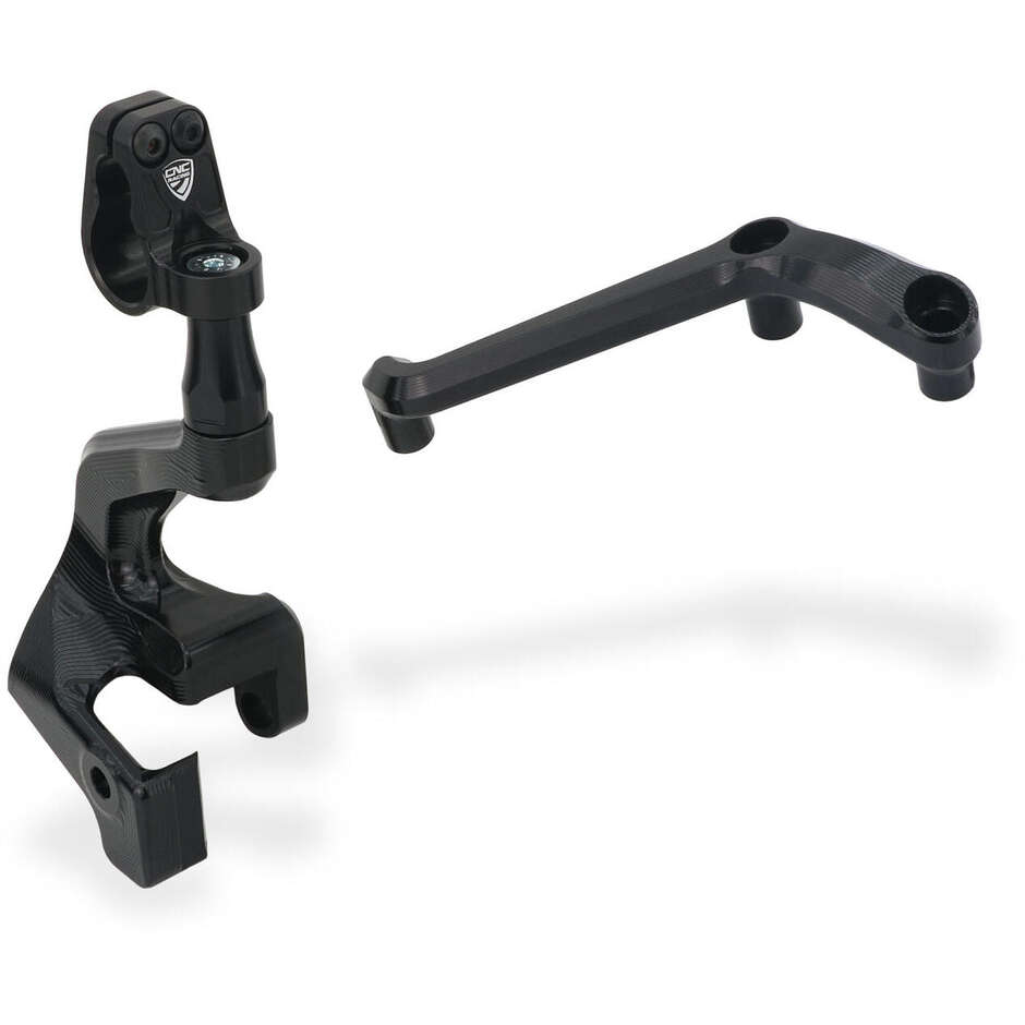 Support d'amortisseur de direction SD115 Ducati Multistrada V4 Pikes Peak et RS CNC Racing Noir