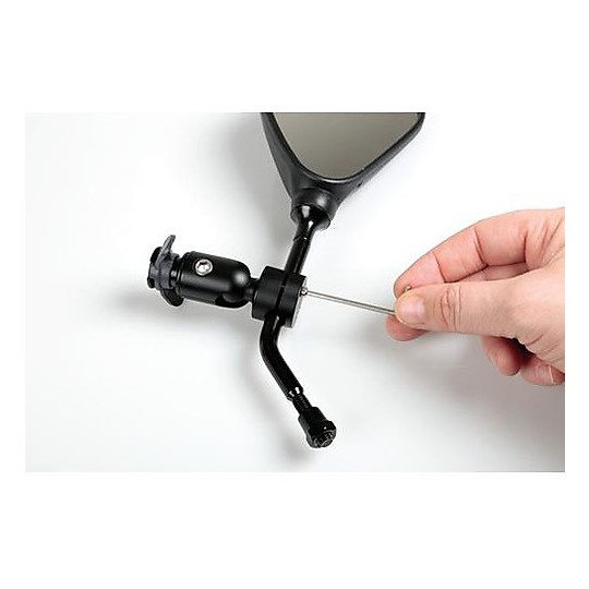Support de moto Support de smartphone Miroir Lampa Opti avec pince 9-14 mm