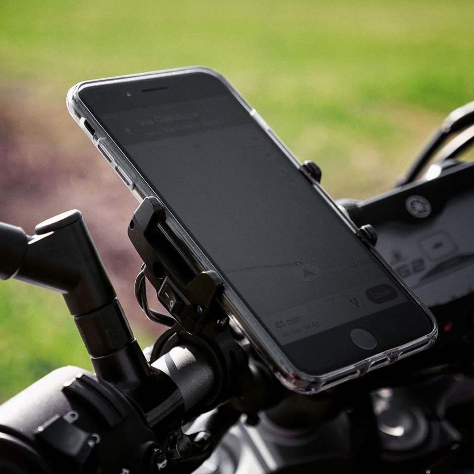 Support de moto universel pour smartphone avec port USB pour ligne cellulaire