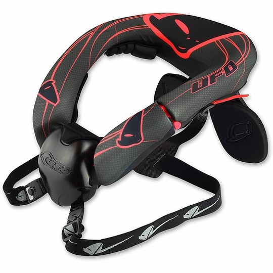 Support de nuque Moto Cross NSS Neck Support System Ufo Plast Neon Red