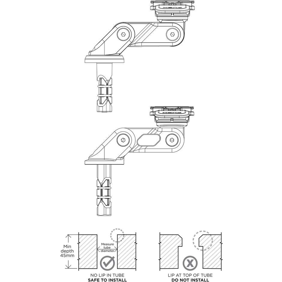 Support de plaque de fourche Quad Lock QLM-FSM-2 (V2)
