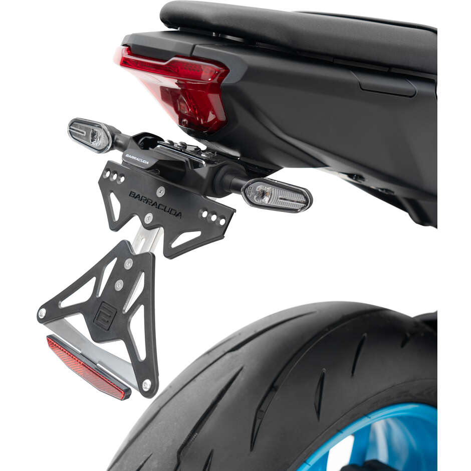 Support de plaque d'immatriculation Barracuda spécifique aux clignotants d'origine pour Yamaha MT-07 (2025)