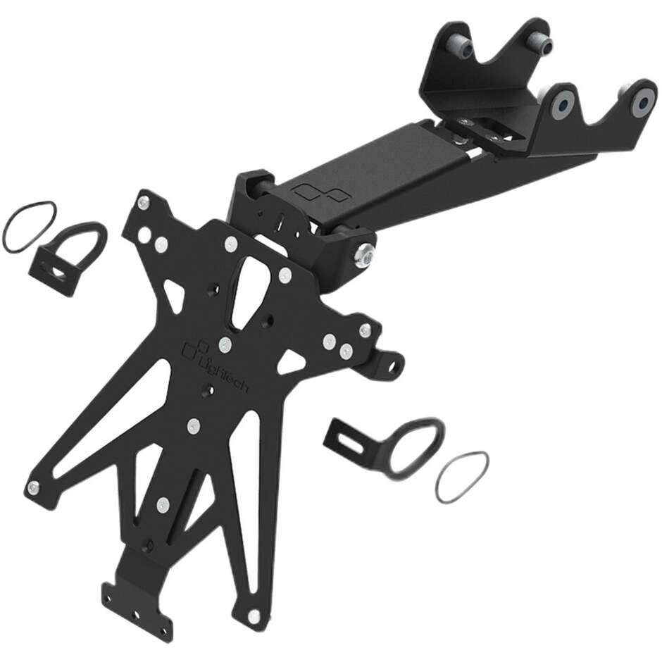 Support de plaque d'immatriculation réglable Lightech spécifique pour Yamaha MT-09 ; MT-09 SP (2024)- (Pour les pays FRANCE et SUISSE