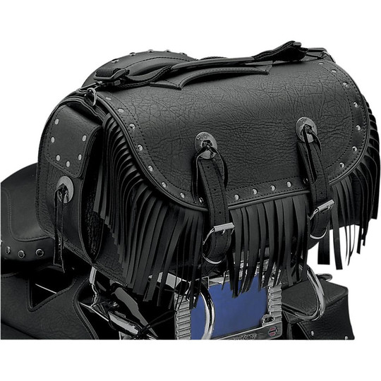 Support de sacoche pour moto All American Rider Traveler XL avec rivets et franges