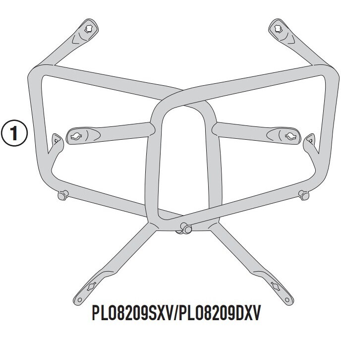Support de valise latérale spécifique KL ONE-FIT configuré pour les ...