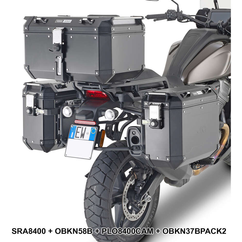 Support de valise latérale PL ONE-FIT pour valises MONOKEY CAM-SIDE Givi PLO8400CAM Pour HARLEY DAVIDSON Pan America 1250 (21 > 24)
