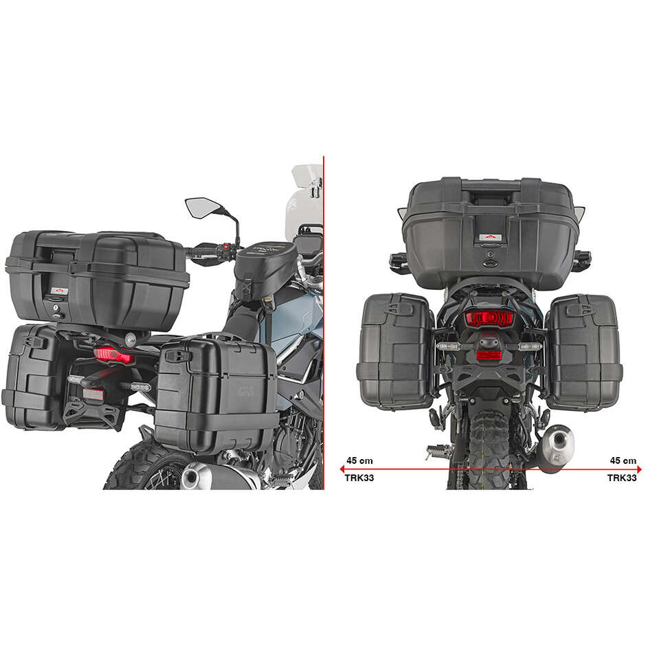 Support latéral spécifique PL ONE-FIT pour valises ou sacs MONOKEY Givi PLO4139MK pour KAWASAKI KLE 500 (26) / KLE 500 SE (26)