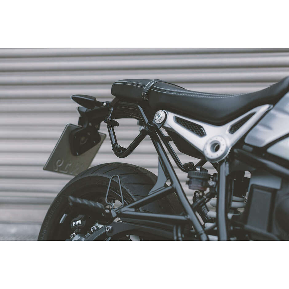 Sw-Motech BC.HTA.07.512.20300 Complete Set with Legend Gear LC1/LC2 Black Edition Bags + SLC Racks for BMW R NineT Racer (17-20)