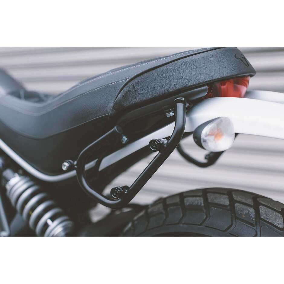 Sw-Motech BC.HTA.22.577.20200 Complete Set with Legend Gear LC1/LC2 Black Edition Bags + SLC Side Carriers for DUCATI Scarambler 400 (16-20); Scrambler 803 (15-18)