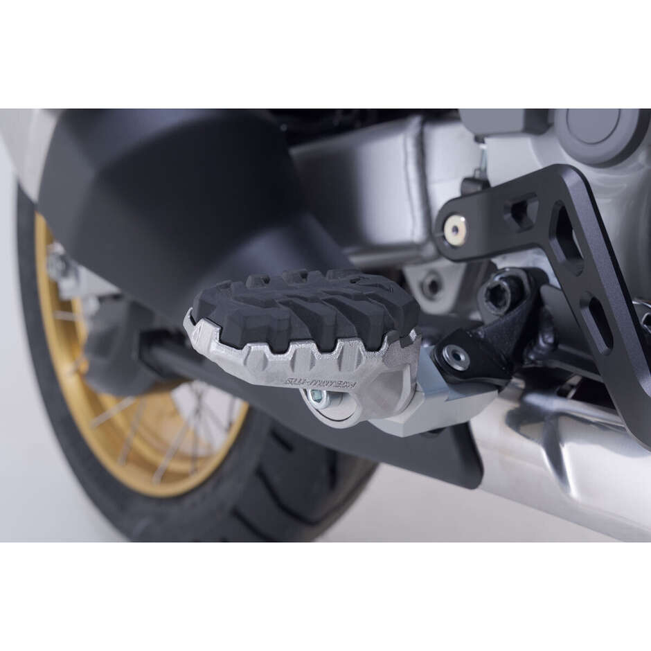 Sw-Motech FRS.01.112.10600/B Verstellbares Evo-Fußrasten-Kit für Honda CRF1100L Africa Twin / Adv Sports Schwarz