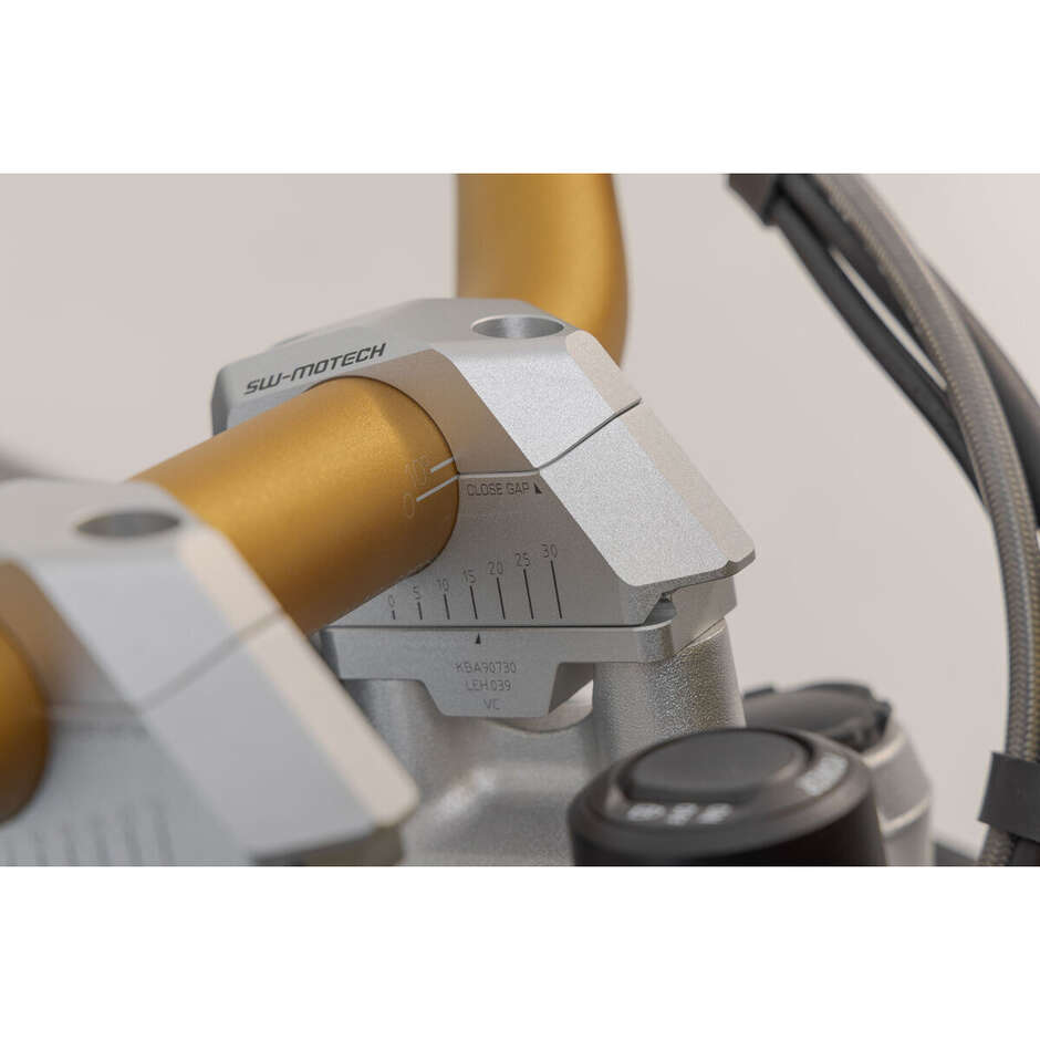 Sw-Motech LEH.00.039.32000/S Adjustable Handlebar Riser Silver