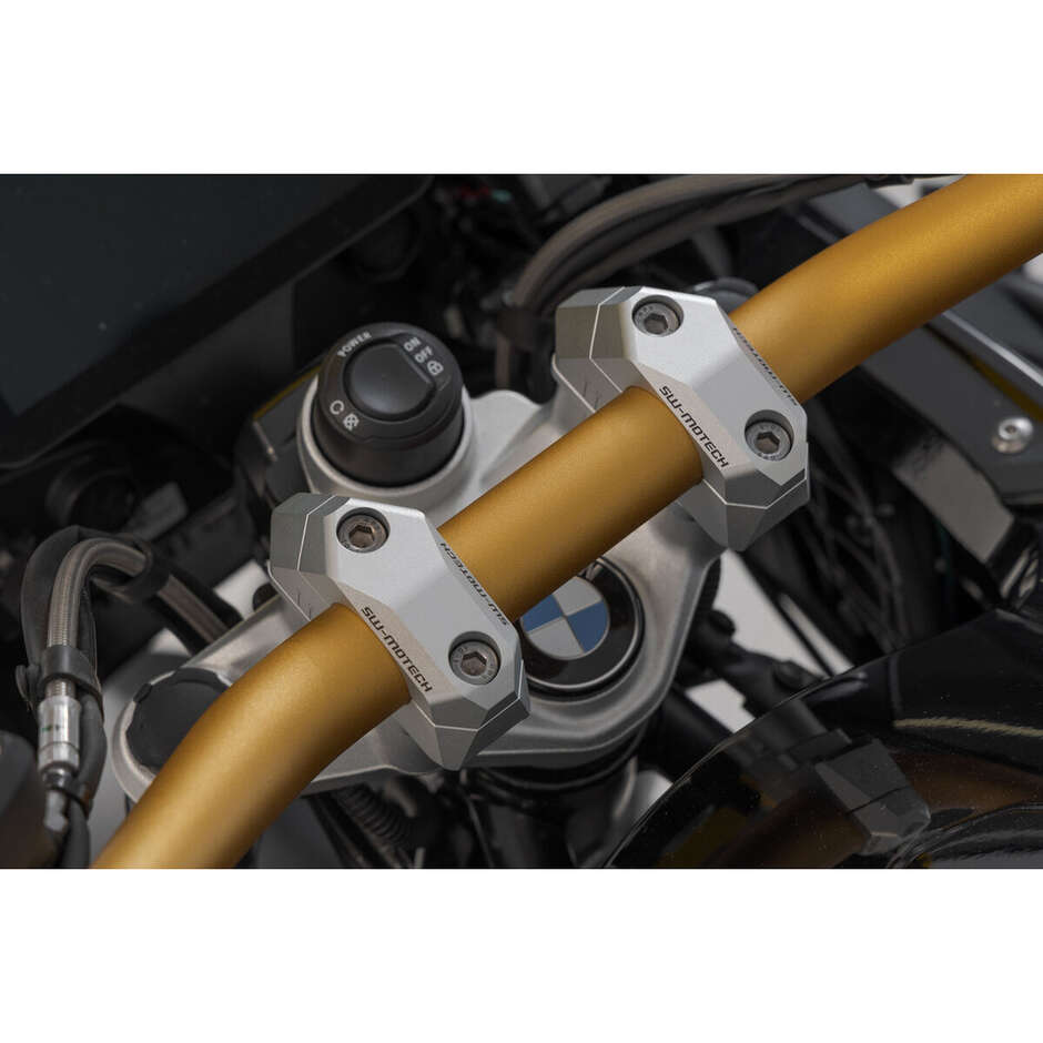 Sw-Motech LEH.00.039.32000/S Adjustable Handlebar Riser Silver