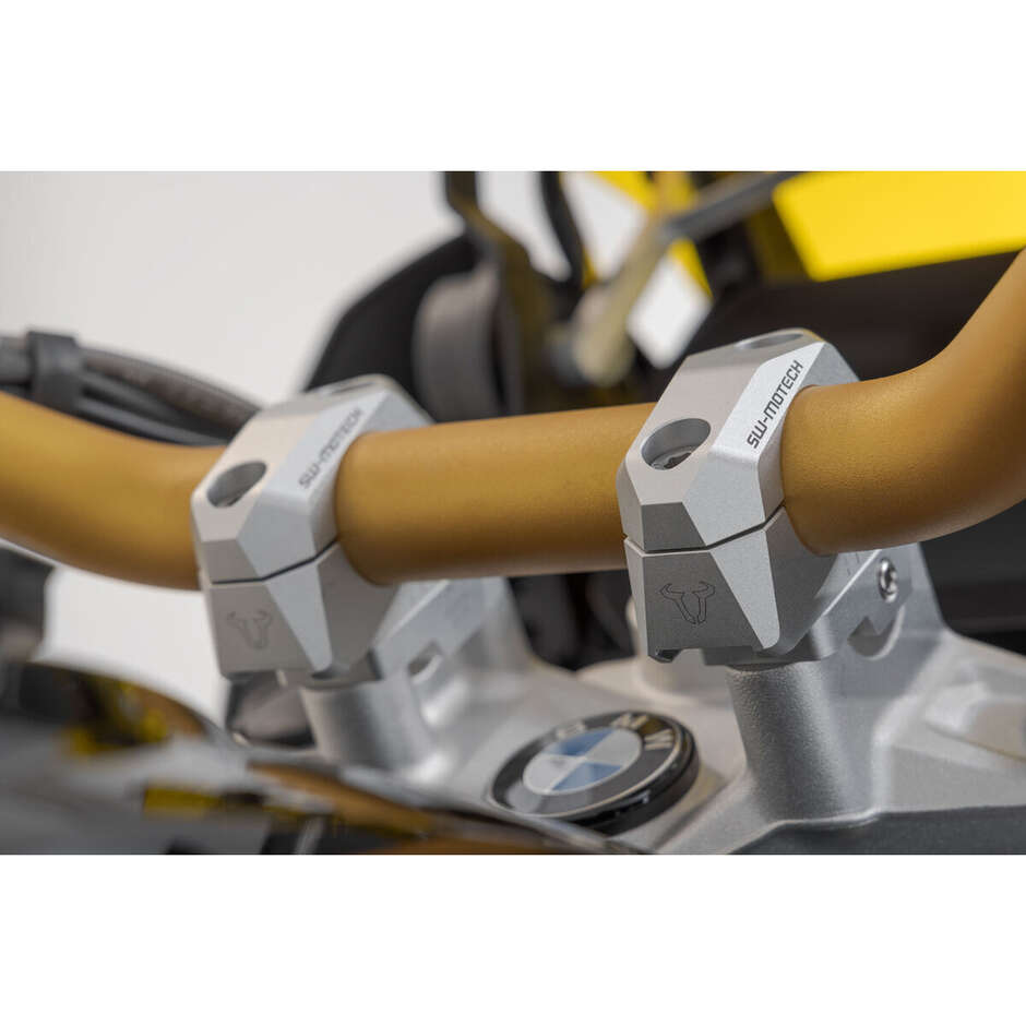 Sw-Motech LEH.00.039.32000/S Adjustable Handlebar Riser Silver