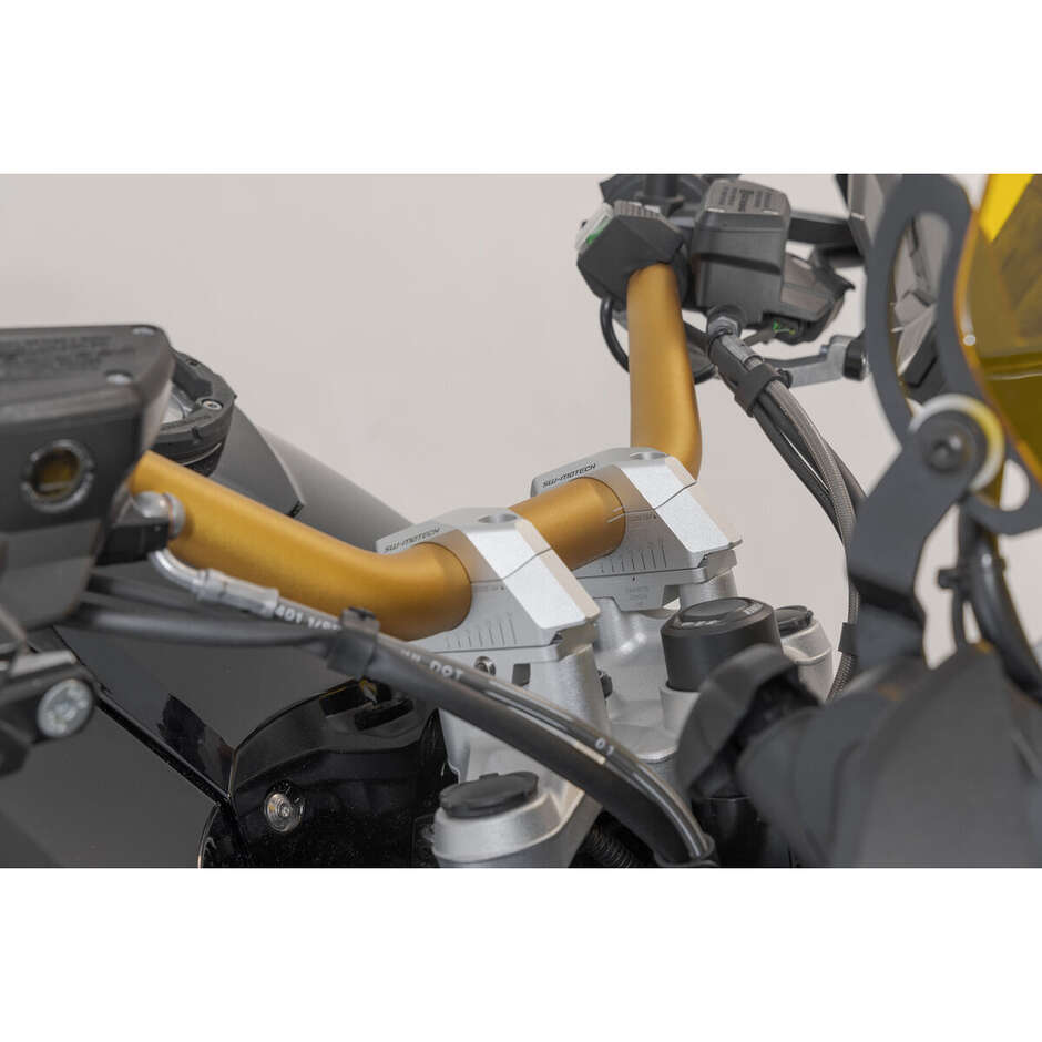 Sw-Motech LEH.00.039.32000/S Adjustable Handlebar Riser Silver