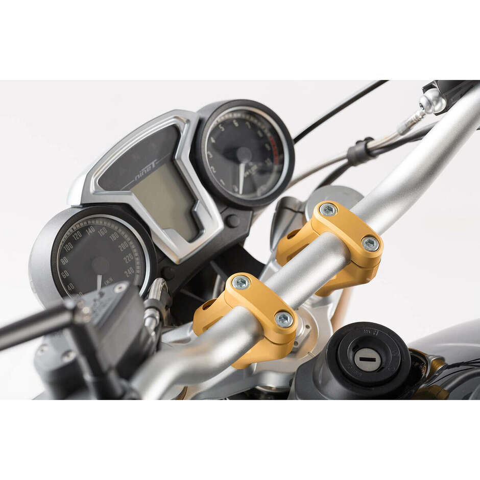 Sw-Motech LEH.07.512.10000/GD Gold Angled Handlebar Riser for BMW R nineT